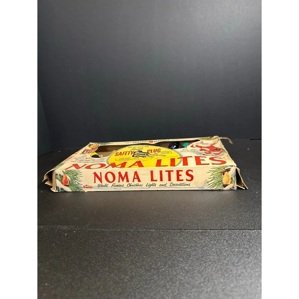 Vintage Noma Lites 7-Light Christmas String Lights‎ Indoor w/ Box Tested Works